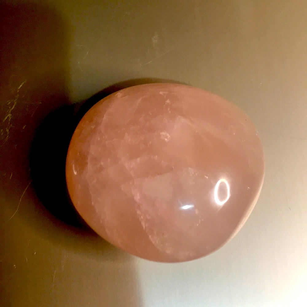 Rose quartz large palm
